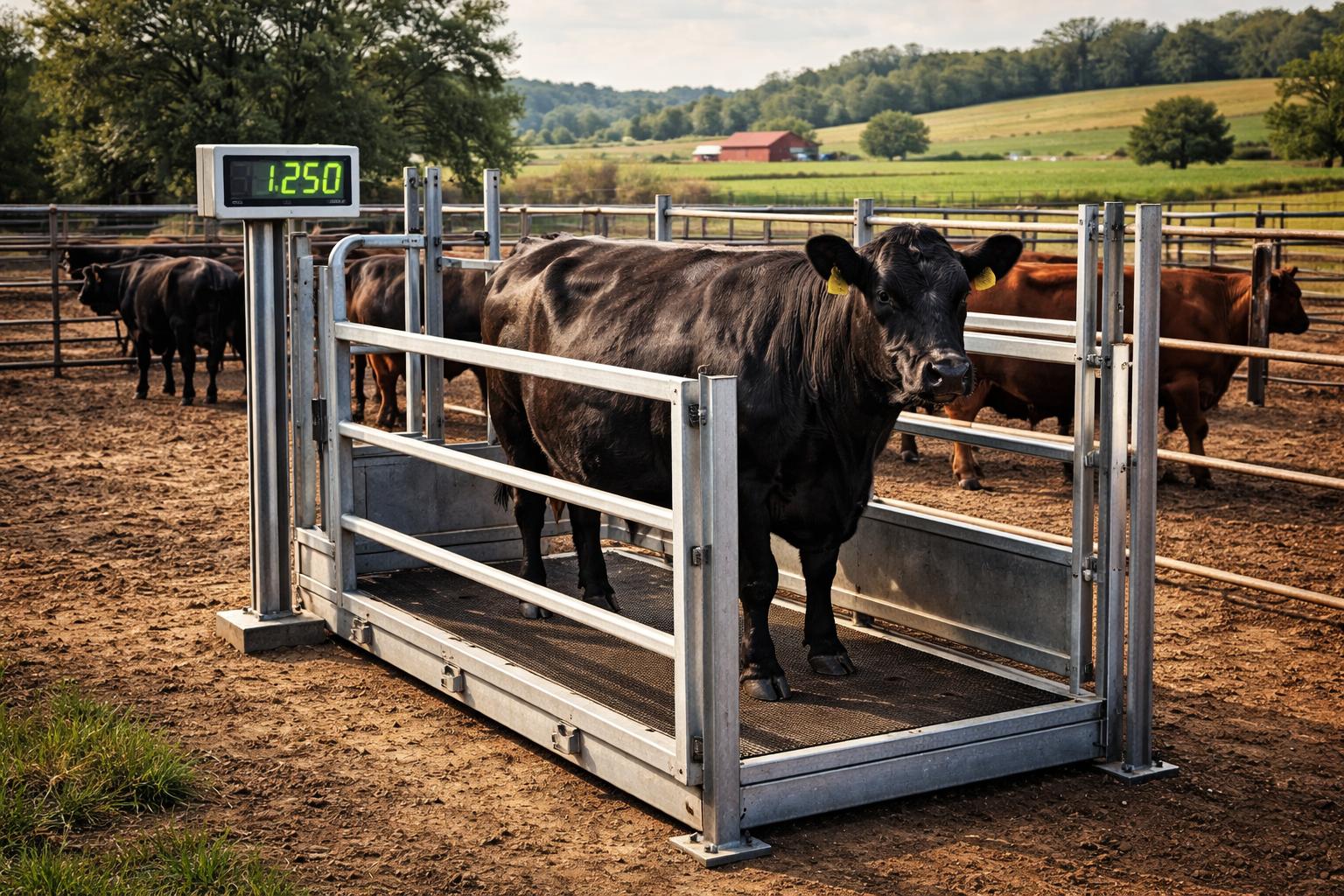 Cattle weigh scales